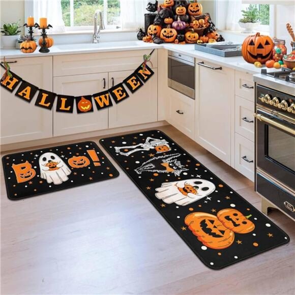 Halloween Kitchen Rugs and Mats for Floor, Halloween Decorations for Home - Picture 4 of 7